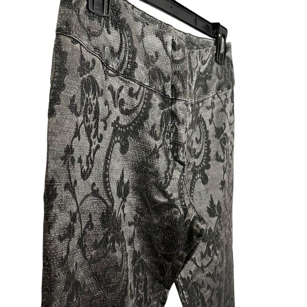 Signe Paris Y2K Whimsigoth Grunge Vintage Flare Texture Womens Pants Silver sz 2 - Picture 4 of 16